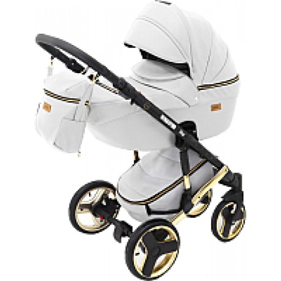 Детская универсальная коляска Ray Ultra Gold 2 в 1 белая кожа 6