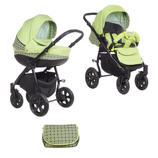 Коляска TUTIS 2 в 1 TAPU TAPU Салатовый/круги