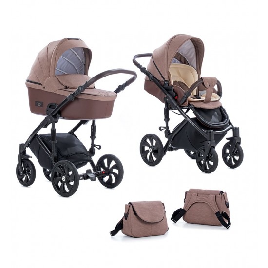 Коляска TUTIS 2 в 1 VIVA LIFE КОЖА Капучино