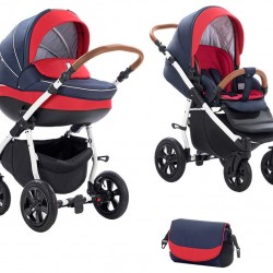 Коляска TUTIS 3 в 1 TAPU Синий/Красный 