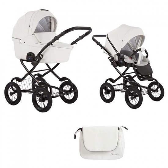 Коляска TUTIS 2 в 1 ZIPPY CLASSIC БЕЛЫЙ/КОЖА