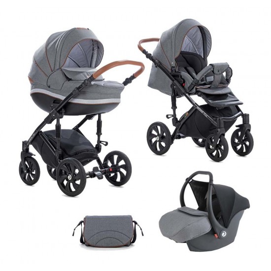 Коляска TUTIS 3 в 1 MIMI STYLE GREY RHOMBUS