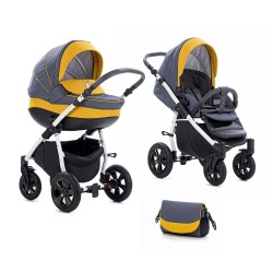 Коляска TUTIS 3 в 1 TAPU Серый/Оливковый Горчица