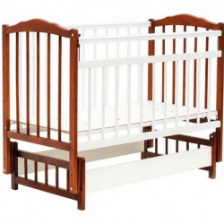 Кроватка Bambini Classic маятник светлый орех/белый М 01.10.11