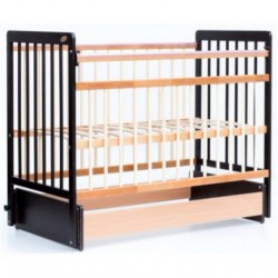 Кроватка Bambini Euro style маятник темный орех/натуральный М 01.10.05