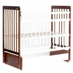 Кроватка Bambini Euro style с ящиком светлый орех/белый М 01.10.04