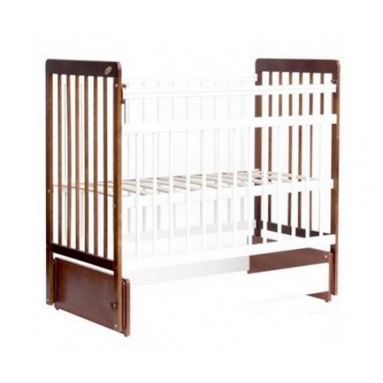 Кроватка Bambini Euro style с ящиком светлый орех/белый М 01.10.04