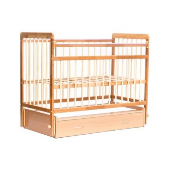 Кроватка Bambini Euro style с ящиком натуральный М 01.10.04