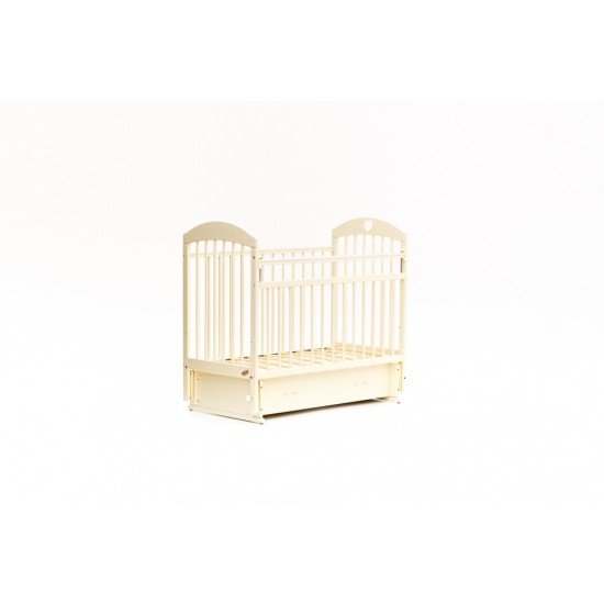 Кроватка Bambini Comfort маятник/ящик слоновая кость М 01.10.19 Сердечко 