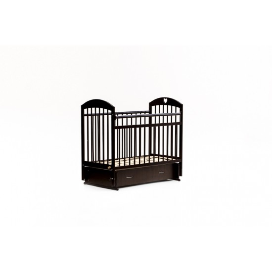 Кроватка Bambini Comfort маятник/ящик венге М 01.10.19 Сердечко 