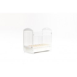Кроватка Bambini Comfort маятник/ящик белая М 01.10.19 Сердечко 