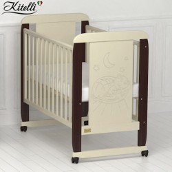 Кроватка Kitelli Micio качалка бежевый с венге
