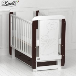 Кроватка Kitelli Amore с поперечным маятником белый с венге