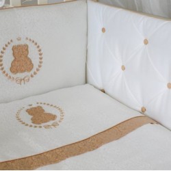 Комплект в кроватку 6 предметов LAPPETTI SWEET TEDDY Кремовый каретная стяжка