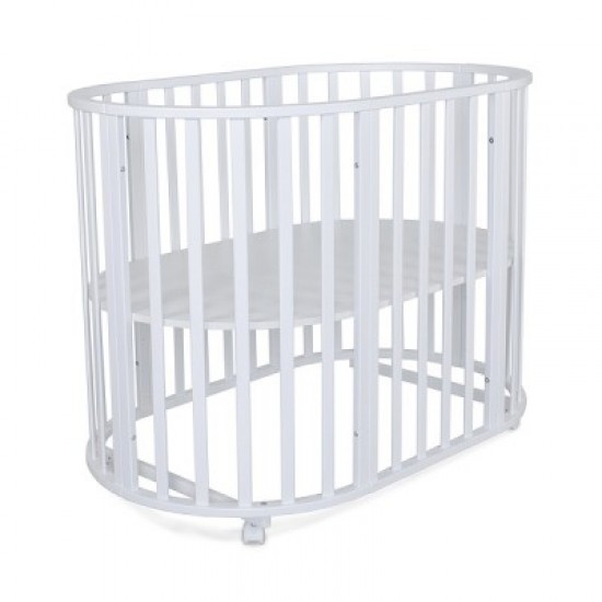 Кровать детская СКВ 108001 6в1 цвет белый, универсальный маятник