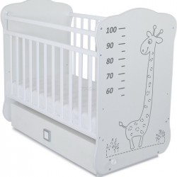 Кровать детская СКВ 4 Жираф/411001-2/ 411001-2-2 (белый)