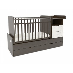 Кровать детская СКВ 550038-1/550048-1 цвет венге/белый/жираф 