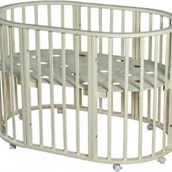 Кровать детская ВЕДРУСС ОЛИВИЯ 3в1 овальная Слоновая кость