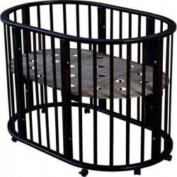 Кровать детская ВЕДРУСС ОЛИВИЯ 3в1 овальная Венге 