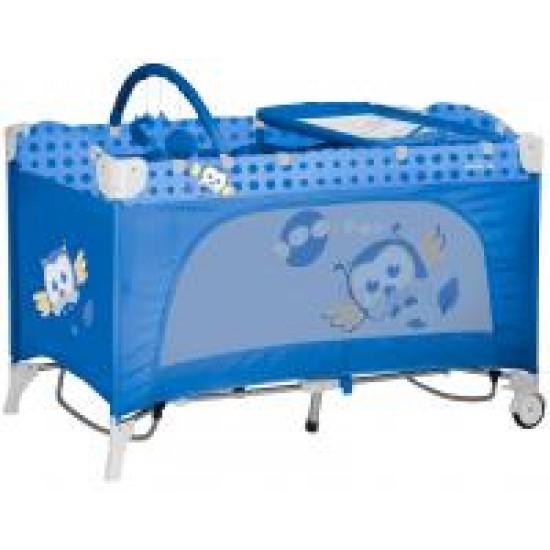 Манеж кровать Lorelli Travel Kid 2 Rocker Blue Baby Owl 10080231418