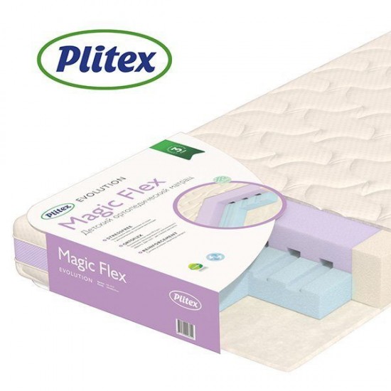 Матрац детский Плитекс Evolution Magic Flex МФ-119-01 р-р 1190х600х120мм
