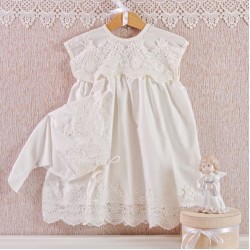 Крестильное платье АРГО для девочки с косынкой 