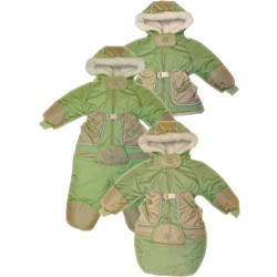 Комбинезон/трансформер меховой LITTLE PEOPLE ЗИМУШКА Зеленый ЗИМА