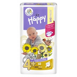 Подгузники Happy Maxi Plus 62шт (9-20 кг)