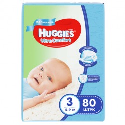 Подгузники Huggies Ultra Comfort Mega 3 Boy 80 шт (5-9кг)