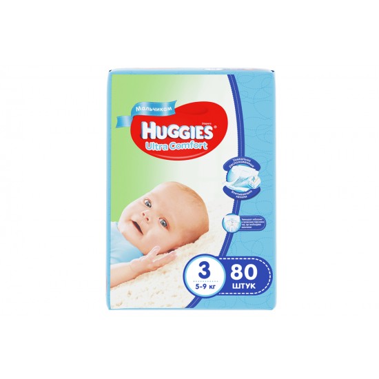 Подгузники Huggies Ultra Comfort Mega 3 Boy 80 шт (5-9кг)