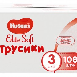 Подгузники-трусики Huggies Elite Soft Box M 3 108 шт 6-11 кг