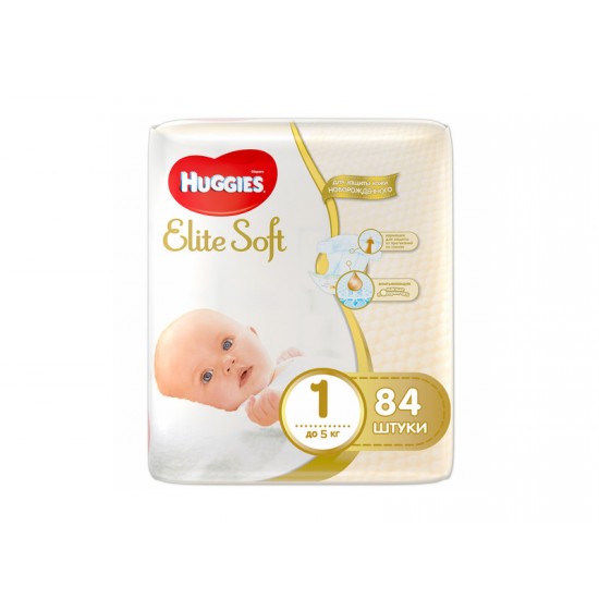 Подгузники Huggies Elite Soft 1 Mega 84шт (3-5 кг)