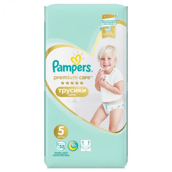 Подгузники-трусики Pampers Premium Care 5 Junior 52шт (12-17кг)