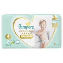 Подгузники-трусики Pampers Premium Care 4 Maxi 58шт (9-15кг)