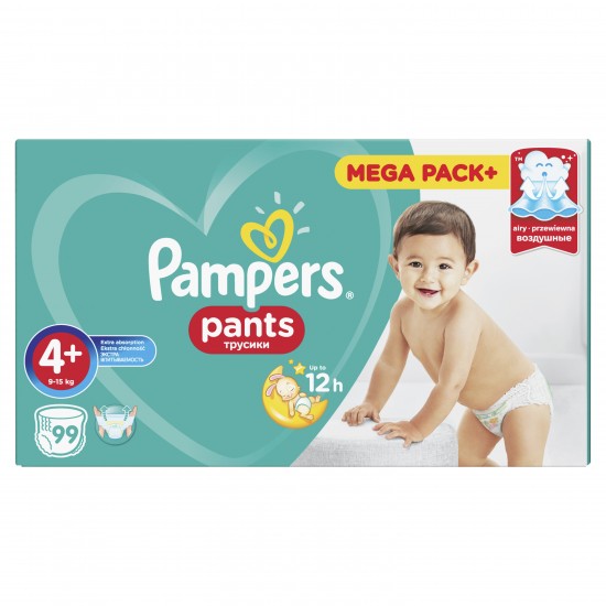 Подгузники-трусики Pampers Pants Maxi Plus 99шт (9-15кг)