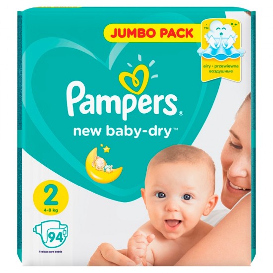 Подгузники Pampers New Baby-Dry 2 94шт (4-8кг)