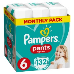 Подгузники-трусики Pampers Pants 6 132шт (15+кг)