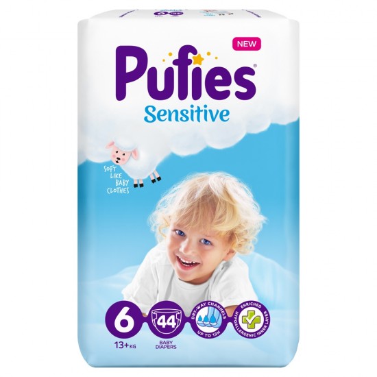 Подгузники Pufies Sensitive Extra Large 44 (13+ кг)