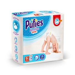 Подгузники-трусики Pufies Pants Sensitive Extra Large 38  (15+ кг)