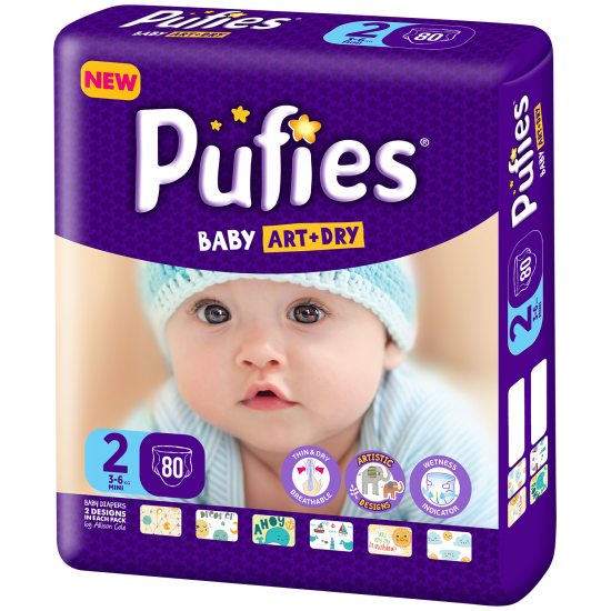 Подгузники Pufies Baby Art&Dry 80 3-6 кг