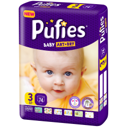 Подгузники Pufies Baby Art&Dry Midi 74 (4-9 кг)