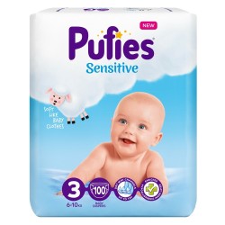 Подгузники Pufies Sensitive Midi (6-10кг) 100шт