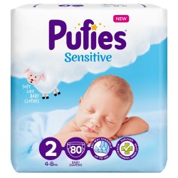 Подгузники Pufies Sensitive Mini 80 (4-8 кг)