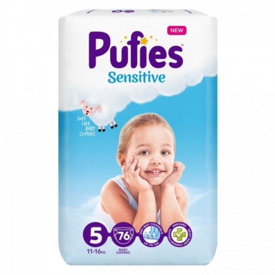 Подгузники Pufies Sensitive Junior 76 (11-16 кг)
