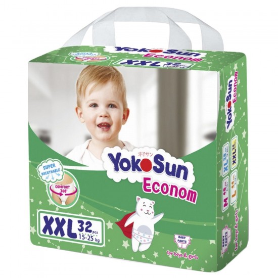 Подгузники-трусики YokoSun Econom XXL (15-25кг) 32шт