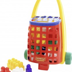 Забавная тележка с конструктором Полесье Combi Blocks 34 элемента 43276