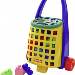 Забавная тележка с конструктором Полесье Великан 36 элементов 44365