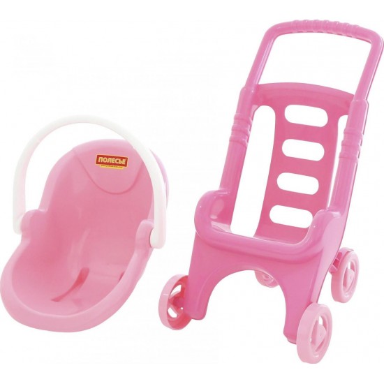 Детская тележка с люлькой Pink Line 2х1 Полесье 44525