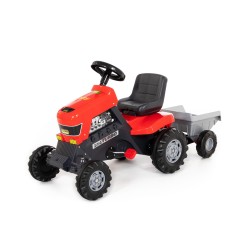 Детская каталка трактор с педалями Turbo с полуприцепом Полесье 52681