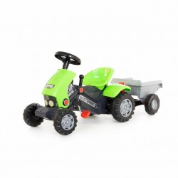 Детская каталка трактор с педалями Turbo 2 с полуприцепом Полесье 52742